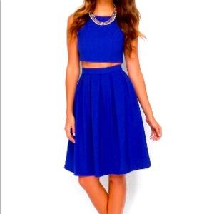 Splendidly Spry Royal Blue Two-Piece Mid